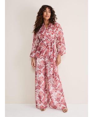 Phase Eight Arabella Print Trousers - Pink