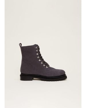 Phase Eight Meladie Suede Lace Up Hiker Boot - Grey