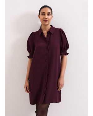 Phase Eight Petite Candice Scallop Dress - Purple
