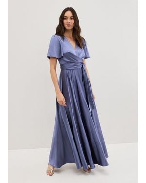Phase Eight Elisa Lilca Satin Maxi Dress - Blue