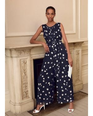 Phase Eight Maxine Spot Jumpsuit - White
