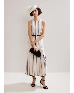 Phase Eight Kimberly Belted Midi Dress - White