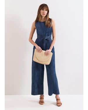 Phase Eight Marta Denim Jumpsuit - Blue
