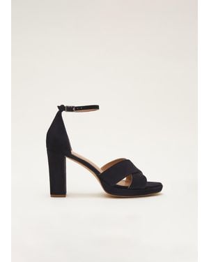 Phase Eight Suede Platform Heels - Blue