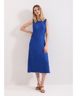 Phase Eight Talia Textured Midi Dress - Blue