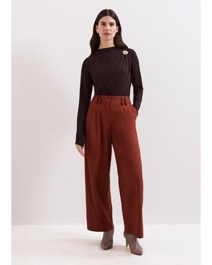 Phase Eight Amber Wool Trouser - Red