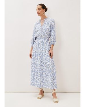 Phase Eight Phillipa Floral Midaxi Dress - White