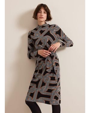 Phase Eight Margot Jersey Fitted Midi Dress - Natural