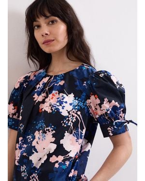 Phase Eight Caris Printed Blouse - Blue