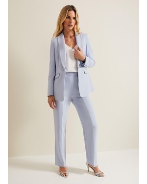 Phase Eight Alexis Pleat Waistband Suit Trouser - Blue