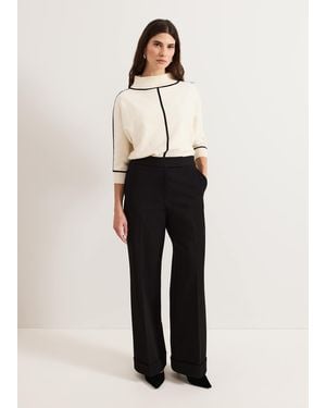 Phase Eight Trixie Turn Up Hem Trouser - Natural