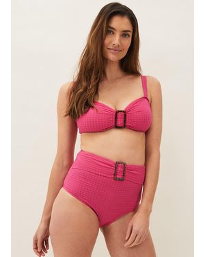 Phase Eight Annabelle Textured Bikini Top - Pink
