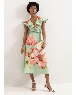 Phase Eight Petite Matilda Floral Midi Dress - White