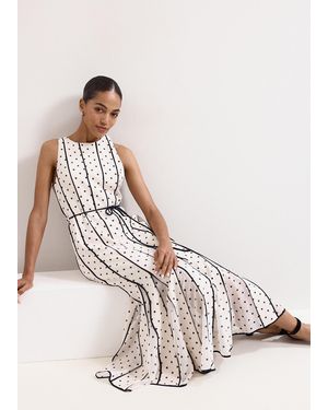 Phase Eight Petite Kimberly Spot Midi Dress - White