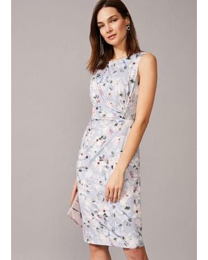 Phase Eight Etta Floral Jersey Dress - White