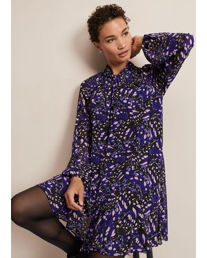 Phase Eight Aleka Abstract Swing Mini Dress - Blue