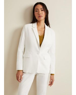 Phase Eight Ulrica Petite Fitted Suit Jacket - Natural