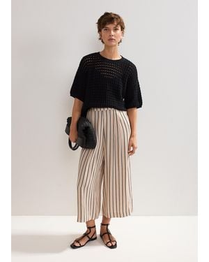 Phase Eight Malaya Stripe Culotte - Black