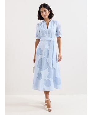 Phase Eight Queenie Floral Swing Dress - Blue
