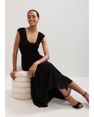 Phase Eight Penelope Textured Midaxi Dress - Black