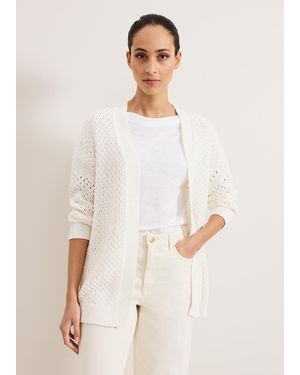 Phase Eight Antonia Stitch Edge To Edge Cardigan - Natural