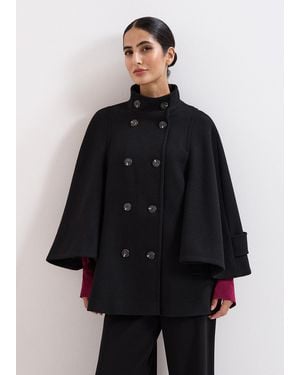 Phase Eight Katlin Cape Coat - Black