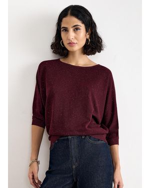 Phase Eight Cristine Sequin Knit Jumper - Purple