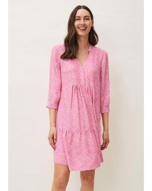 Phase Eight Penele Swing Dress - Pink