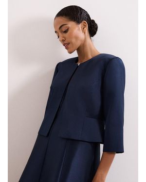 Phase Eight Judy Satin Twill Jacket - Blue