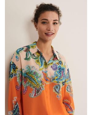 Phase Eight Paisley Placement Shirt - Red