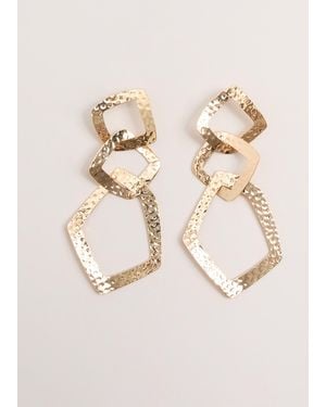 Phase Eight Oversized Link Drop Earrings - Natural