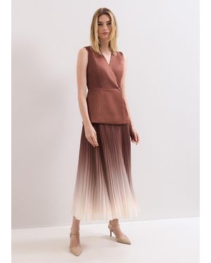 Phase Eight Solana Ombre Tux Midaxi Dress - Brown