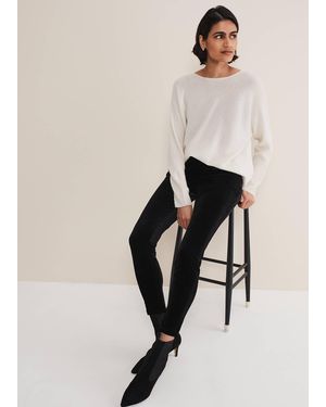 Phase Eight Valerie Velvet Leggings - Black