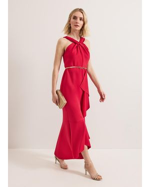 Phase Eight Aida Cross Front Maxi Dress - Red