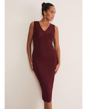 Phase Eight Fressia Cut Out Bandage Dress - Red