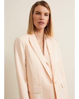 Phase Eight Bianca Peach Suit Jacket - Natural