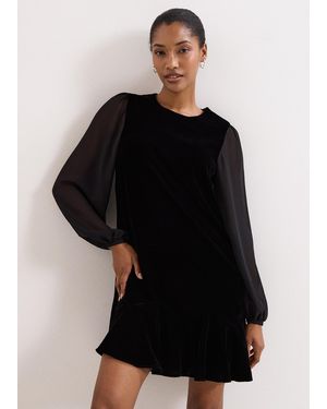 Phase Eight Velvet Swing Dress - Black