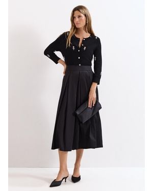 Phase Eight Petite Trinity Midi Skirt - Black