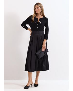 Phase Eight Petite Trinity Midi Skirt - Black