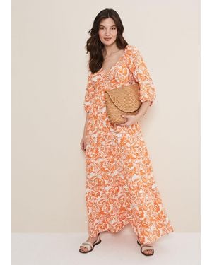Phase Eight Damyana Midi Dress - Orange