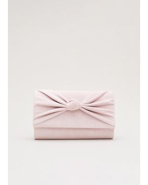 Phase Eight Knot Front Clutch Bag - Pink