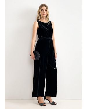 Phase Eight Marta Velvet Jumpsuit - Black