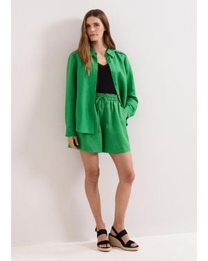 Phase Eight Arnie Linen Blend Shorts - Green