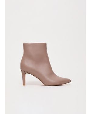 Phase Eight Leather Heeled Ankle Boots - Pink