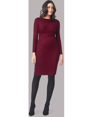 Seraphine Sally Twist Detail Dress - Red