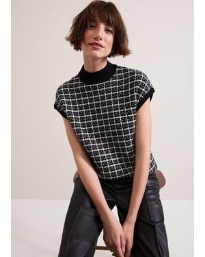 Phase Eight Tiffany Shimmer Tank - Black