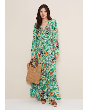Phase Eight Azalia Paisley Maxi Dress - Green