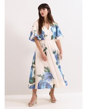 Phase Eight Adeline Floral Midi Dress - White