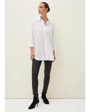 Phase Eight Rosalle Longline Shirt - Natural