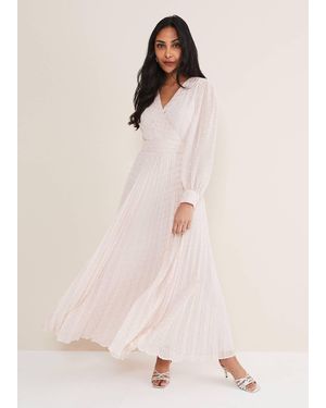 Phase Eight Petite Carmen Fil Coupe Maxi Dress - Natural